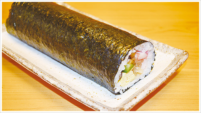 焼きなすのかつおたたき巻き
